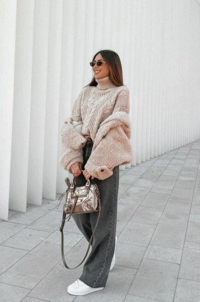 С чем носить серые джинсы: образы с серыми джинсами с фото и видео