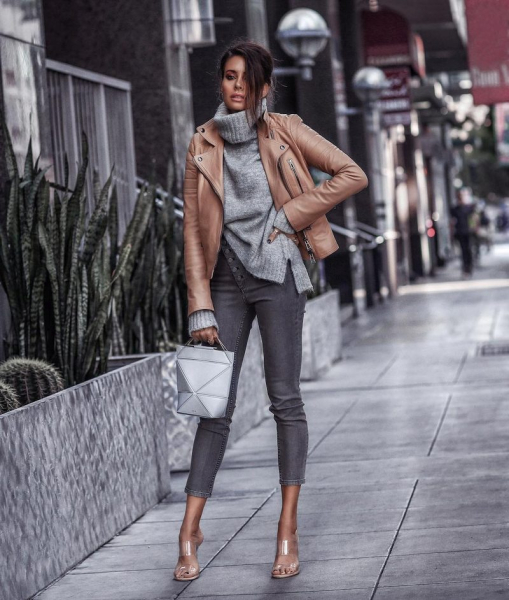 С чем носить серые джинсы: образы с серыми джинсами с фото и видео