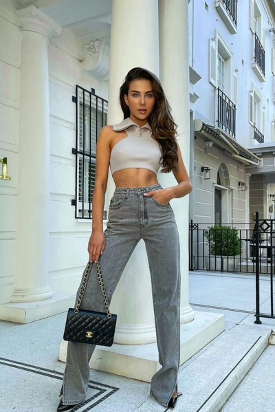 С чем носить серые джинсы: образы с серыми джинсами с фото и видео