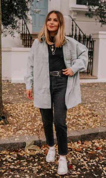 С чем носить пальто-рубашку: стильные образы с рубашкой-пальто – фото и видео