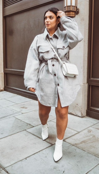 С чем носить пальто-рубашку: стильные образы с рубашкой-пальто – фото и видео